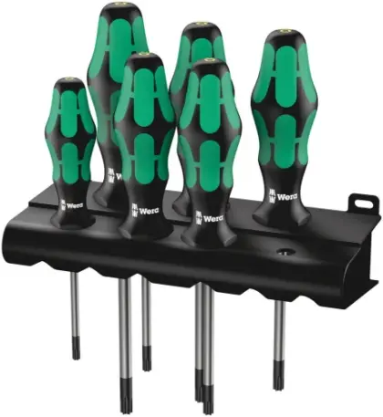 Wera 367/6 TORX® BO Kraftform schroevendraaierset + houder WER05138250001
