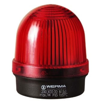 WERMA Permanente lamp BM 12-240VAC/DC rood 20010000