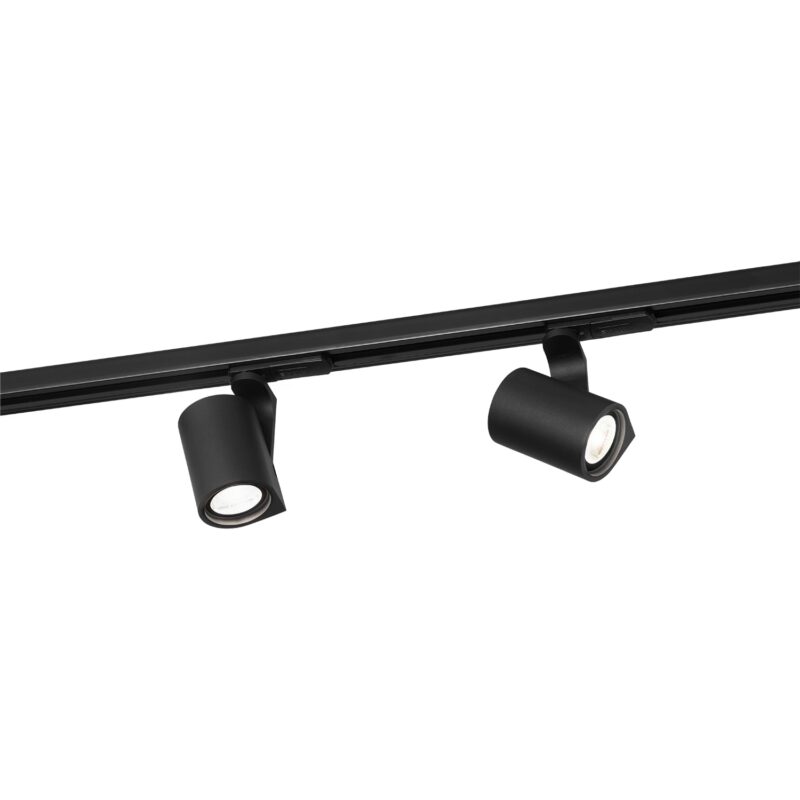 WEVER & DUCRE SQUBE ON TRACK 1.0 PAR16 textuur zwart GU10 incl. 1-fase track adapter 144120B0