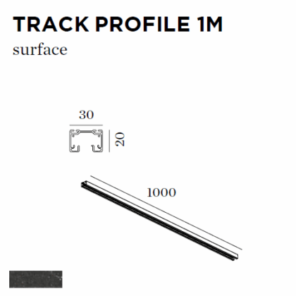 WEVER & DUCRE TRACK PROFILE 1M zwart 90014007