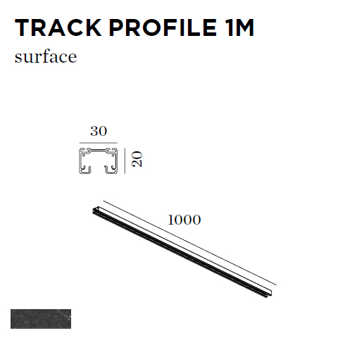WEVER & DUCRE TRACK PROFILE 1M zwart 90014007