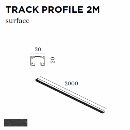 WEVER & DUCRE TRACK PROFILE 2M zwart 90014008