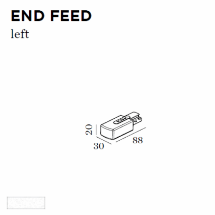 WEVER & DUCRE END FEED LEFT 30x88x20mm wit 90014018