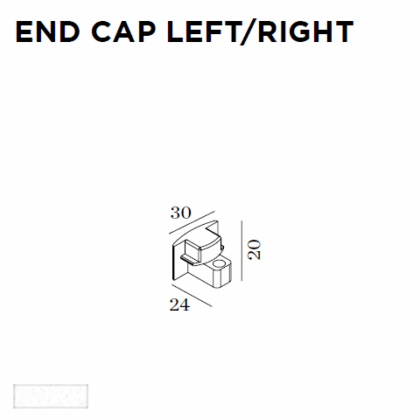 WEVER & DUCRE END CAP G41 24x20x30mm wit 90014028