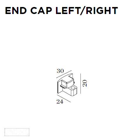 WEVER & DUCRE END CAP G41 24x20x30mm wit 90014028