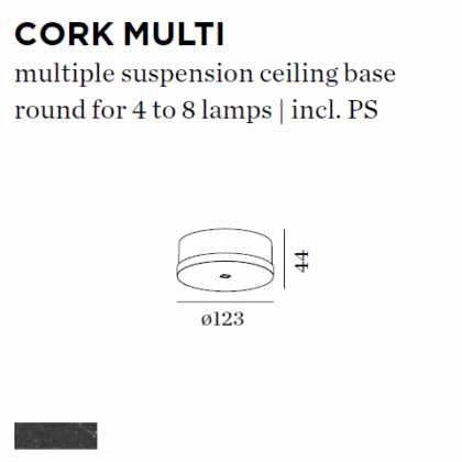 WEVER & DUCRE CORK MULTI SUSP ROUND CEILING 90052016
