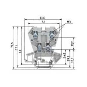 WIELAND Multi-tier klemmenstrook+schroefaansl.voor montage on TS 35/32