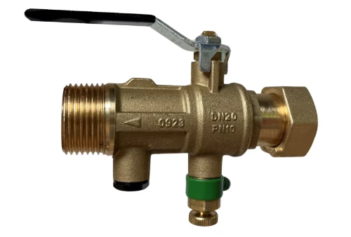 SGA afsluitkraan met EA-keerklep (Belgaqua gekeurd) 4/4 F (wartel) x 4/4 M - messing WVA100842