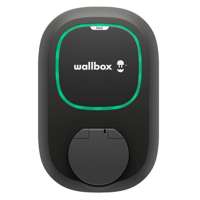 Wallbox Pulsar Max Socket EU 22kW w/shutter / Type2/ Zwart / 2% +Weld.Prot. +3P ecoSmart PLP4-W-2-4-9-002