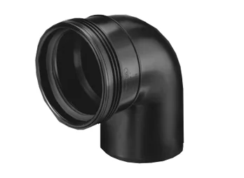Wavin PP manchetbocht 90° 40mm MF zwart BENOR-keur afvoer/sanitair Wavin Wafix PP 3411104009