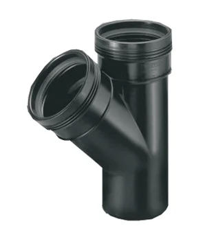 Wavin PP manchet-T-stuk 45° 75mm zwart BENOR-keur afvoer/sanitair Wavin Wafix PP 3412107004