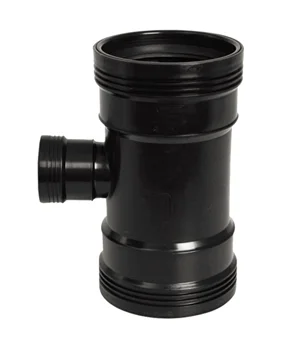 Wavin PP manchet verloop-T-stuk 90° 50x40mm zwart BENOR-keur afvoer/sanitair Wavin Wafix PP 3412205049