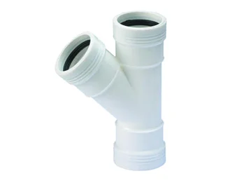 Wavin PP manchet-T-stuk 45° 50mm wit BENOR-keur afvoer/sanitair Wavin Wafix PP 3422205004