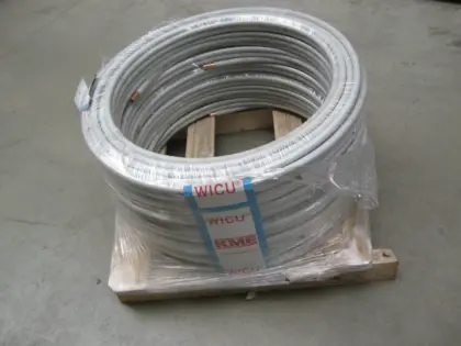 Wicu Koperen buis Wicu Tube 7042152 15x1mm met kunststofommanteling grijs op rol 50m 7042152