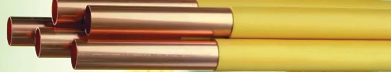 Wicu Koperen buis Wicu Gas 28x1mm met kunststofommanteling geel 5m 7134735