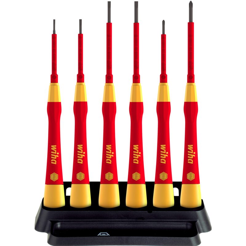 Wiha Precisieschroevendraaierset PicoFinish electric sleuf/PH 7-delig incl. houder 42989
