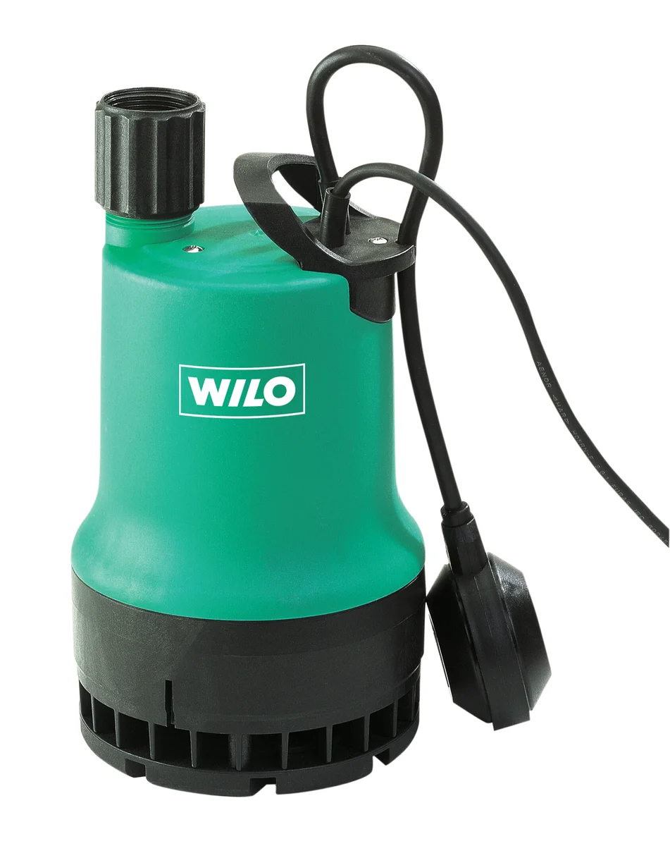 Wilo Dompelpomp polypropyleen (PP) Hmax=8m Qmax=9.9m3/h met vlotter 1x220-240V stroomkabel=4m Wilo Drain TMW 32/8 4048413