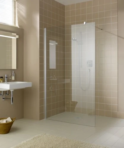 Kermi Walk-In XB WIW Walk-In douchewand 1200 x 2000 mm - verstelbaarheid 1180-1200 mm - veiligheidsglas ESG helder - profiel : zilver hoogglans XBWIW12020VAK