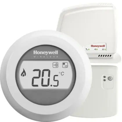 Honeywell Round Connect klokthermostaat draadloos - wit - on/off met batterij - gateway Y87RFC2032