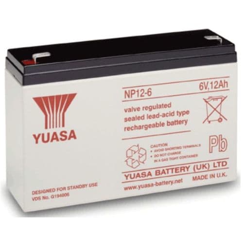 Yuasa NP batterij 6v 12ah NP12-6
