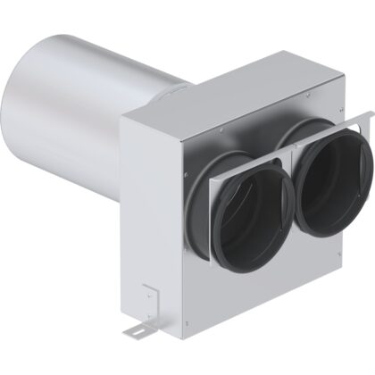 ZEHNDER Plenum TVA metaal - DN 125/2xDN90-RLC - achteraansluiting - L=320/200mm 990320713