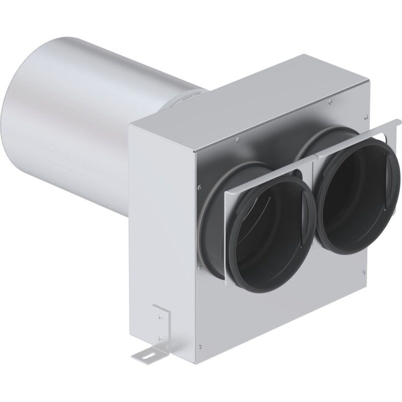 ZEHNDER Plenum TVA metaal - DN 125/2xDN90-RLC - achteraansluiting - L=320/200mm 990320713