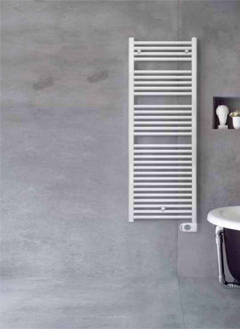 ZEHNDER Handdoekdroger AURA elektrisch PBEZ-080-40/MQ L400 H786-860 300W RAL9016 PBEZ-080-40/MQ