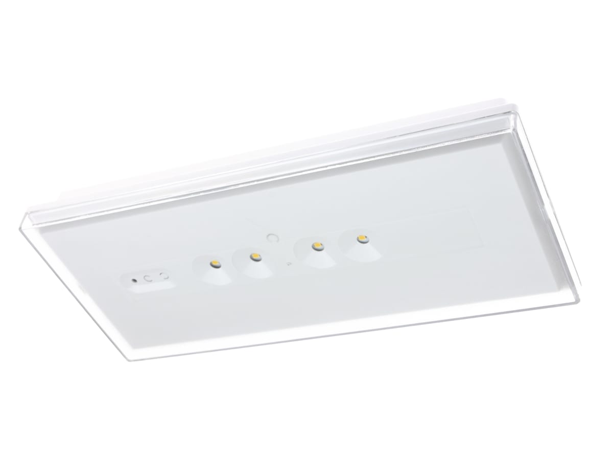 ZEMPER XENA FLAT ZELFTEST 225lm NP 1h IP44/IK07 WIT 230V 50Hz TRANSP. LXF9200XT