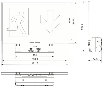 ZEMPER EXITALYA MAXI AUTOTEST 120lm P/NP 1h IP42/IK04 WHIT 230V 50Hz LYE5120LXS