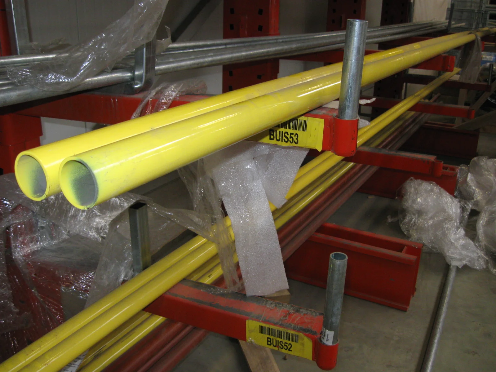 ZNB Geel gecoate buis RAL 1018 1/2 lengte: 6m DIN 2441 2441ZRD