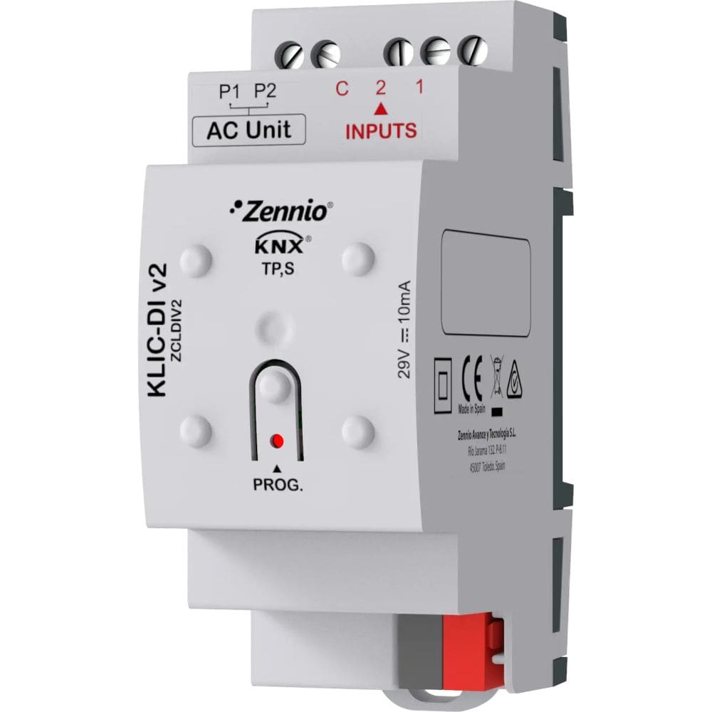 Zennio KLIC-DI v2 - Bidirectionele KNX interface voor Daikin ZEZCLDIV2