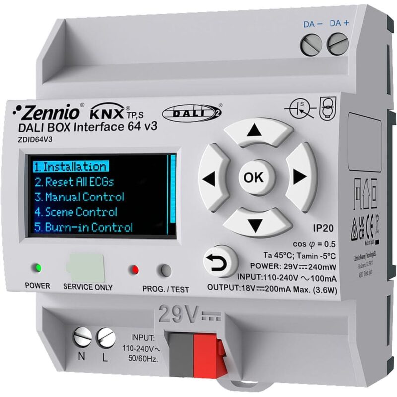 Zennio DALI-BOX Interface 64 v3 - KNX DALI Gateway ZEZDID64V3