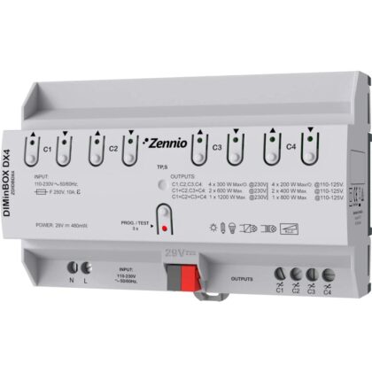 Zennio DIMinBOX DX4 - KNX Universele dimactor 4-v ZEZDIDBDX4