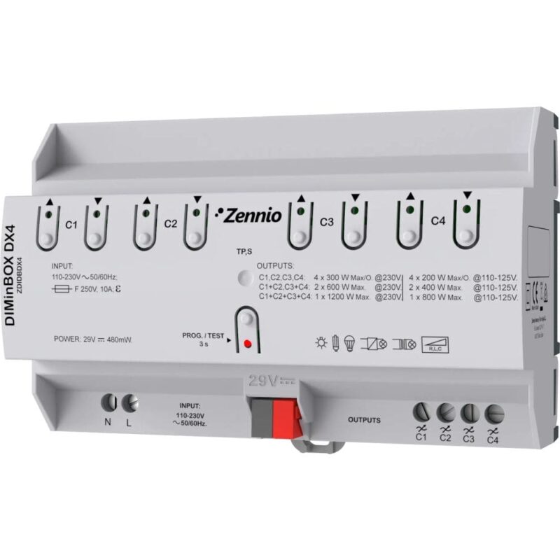 Zennio DIMinBOX DX4 - KNX Universele dimactor 4-v ZEZDIDBDX4