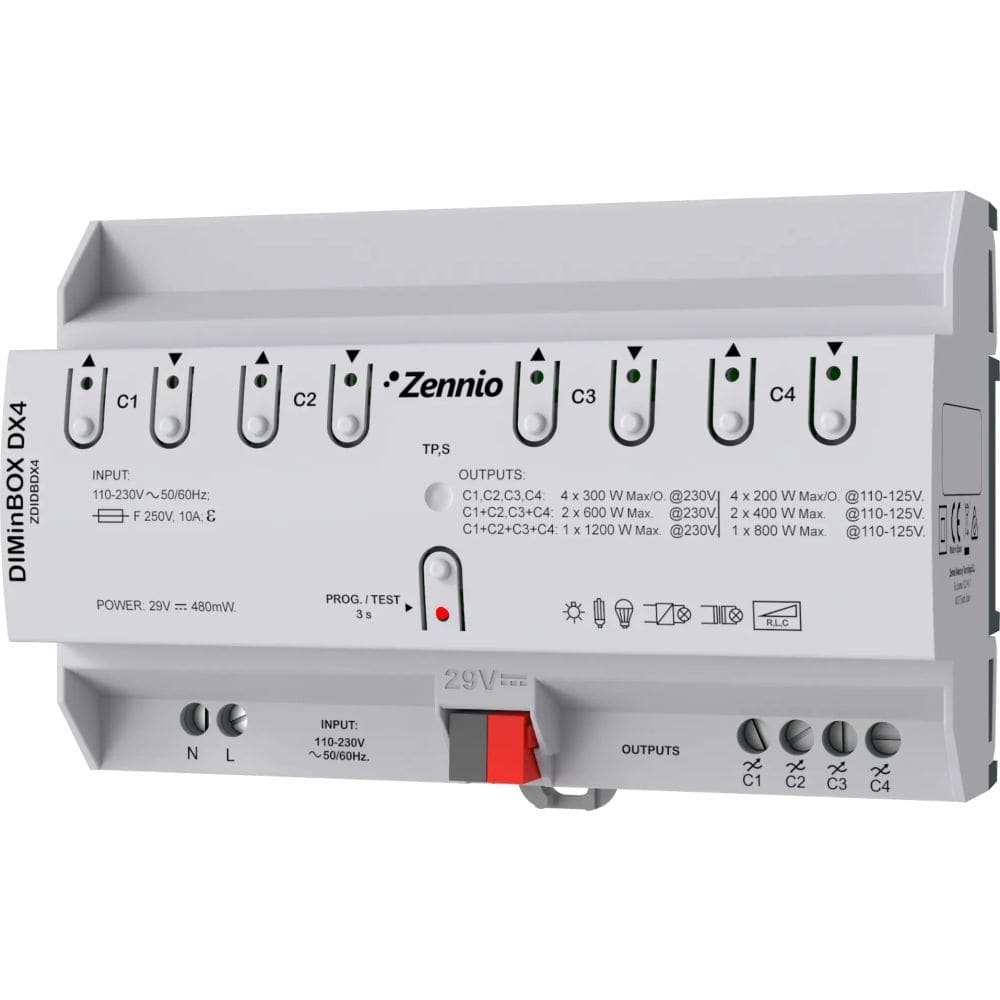 Zennio DIMinBOX DX4 - KNX Universele dimactor 4-v ZEZDIDBDX4