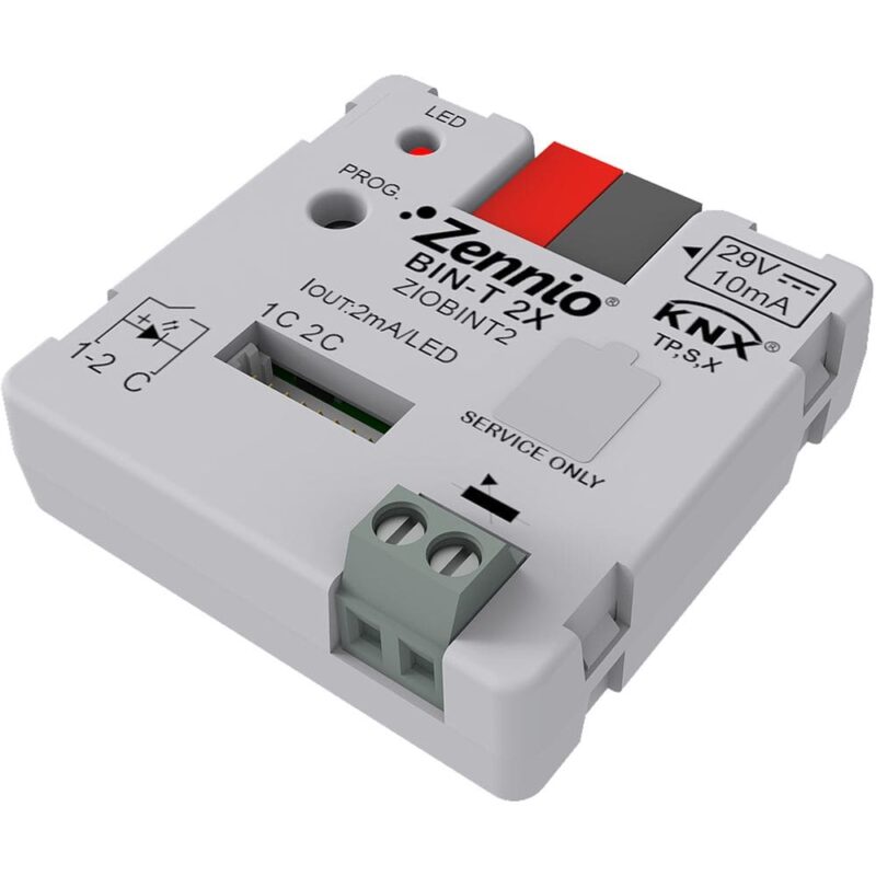 Zennio BIN-T 2X - Binaire KNX inputmodule 2-V ZEZIOBINT2