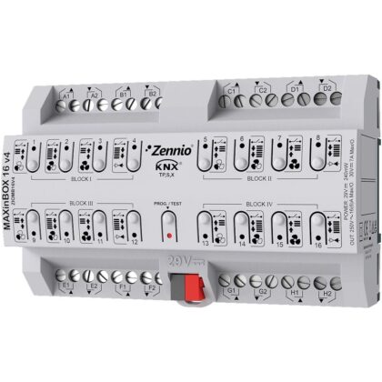 Zennio MAXinBOX 16 v4 - Multifunctionele KNX actor 16-V ZEZIOMB16V4