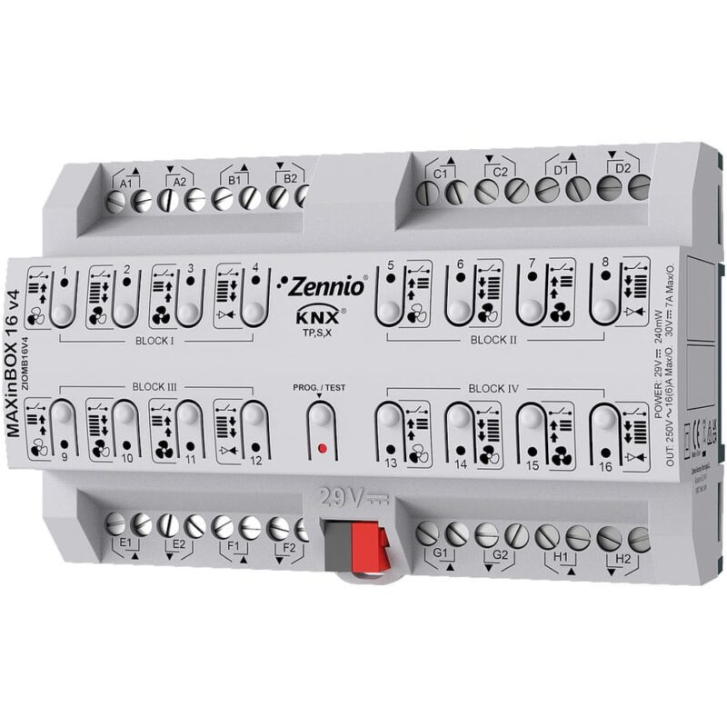 Zennio MAXinBOX 16 v4 - Multifunctionele KNX actor 16-V ZEZIOMB16V4