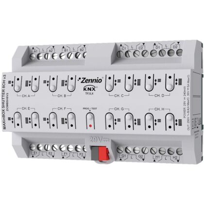 Zennio MAXinBOX SHUTTER 8CH v3 - KNX Rolluikactor 8-v ZEZIOMBSH8V3