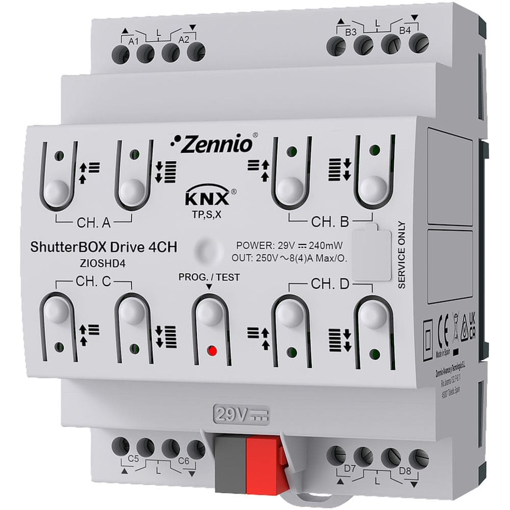 Zennio Zennio ShutterBOX Drive 4 Channel ZEZIOSHD4