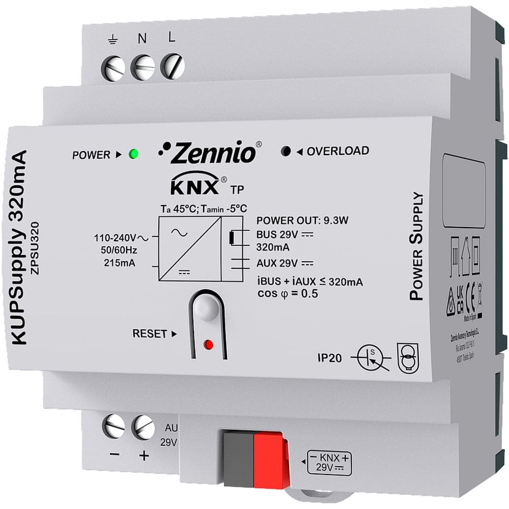 Zennio KUPSupply 320mA - KNX Voeding 320 mA ZEZPSU320