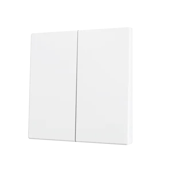 Zennio ZS55 Dubbele toets (neer) KNX Soft drukknop (Mat wit) ZEZS55CSOFT22MW
