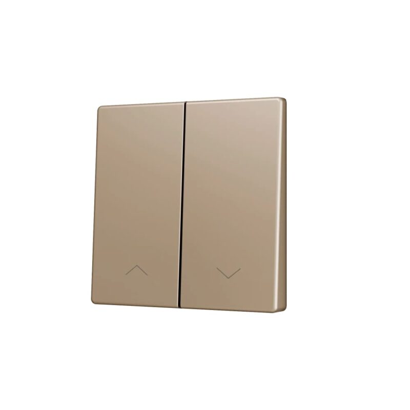 Zennio ZS55 Dubbele toets (neer) KNX Soft drukknop - Rolluik icoon (Champagne) ZEZS55CSOFT22SHC