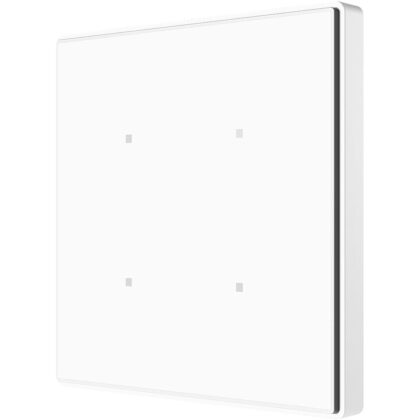 Zennio Square TMD 4 (Wit) - KNX Touchschakelaar 4-V met temperatuursensor ZEZVI-SQTMD4-W