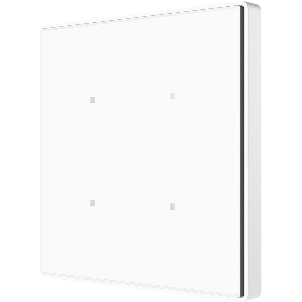 Zennio Square TMD 4 (Wit) - KNX Touchschakelaar 4-V met temperatuursensor ZEZVI-SQTMD4-W