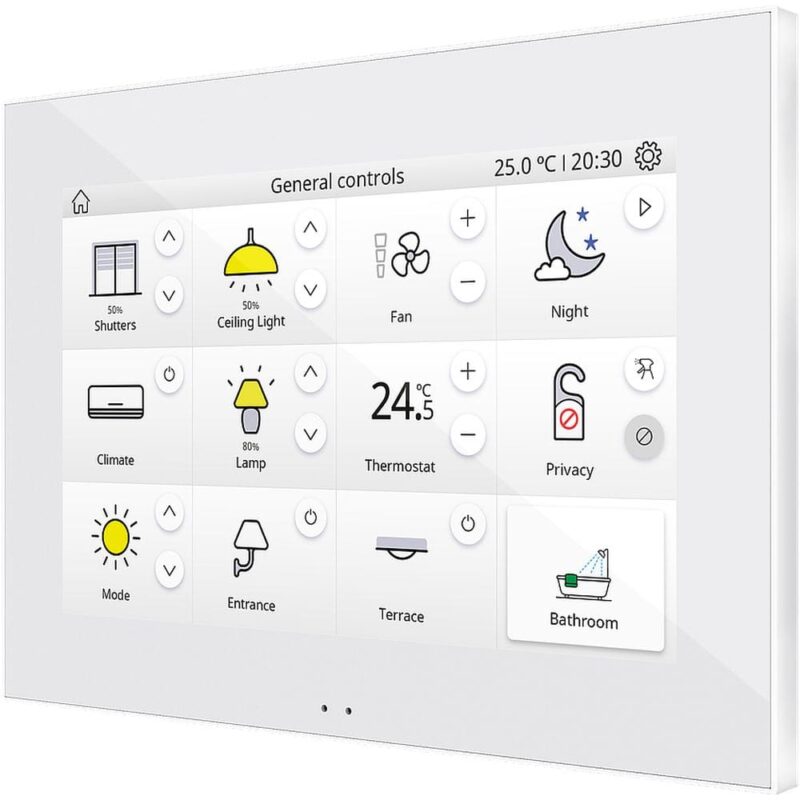 Zennio Z70 v2 (Wit) - KNX Touchdisplay 7   met temperatuursensor ZEZVIZ70V2W