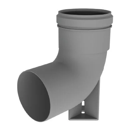 Burgerhout Enkelwandige rookgasbocht Burgerhout BM-flex 90° 80mm/80mm kunststof met lipring 40.045.20.47