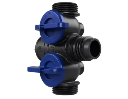 Henco Verdeler voor CV kunststof Henco Pro-Flow 1PO blauw VKEK-V-1PO-BLUE