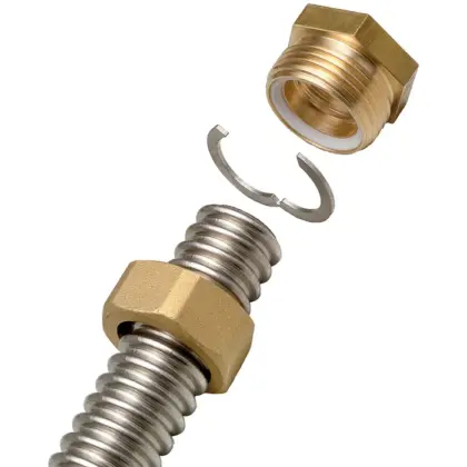 Meibes Aansluitnippel Meibes Fixlock Mono messing M46104FL