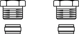 Oventrop Knelkoppeling Oventrop Ofix messing 15x2mm 1/2" geschikt voor:  koper 1016853